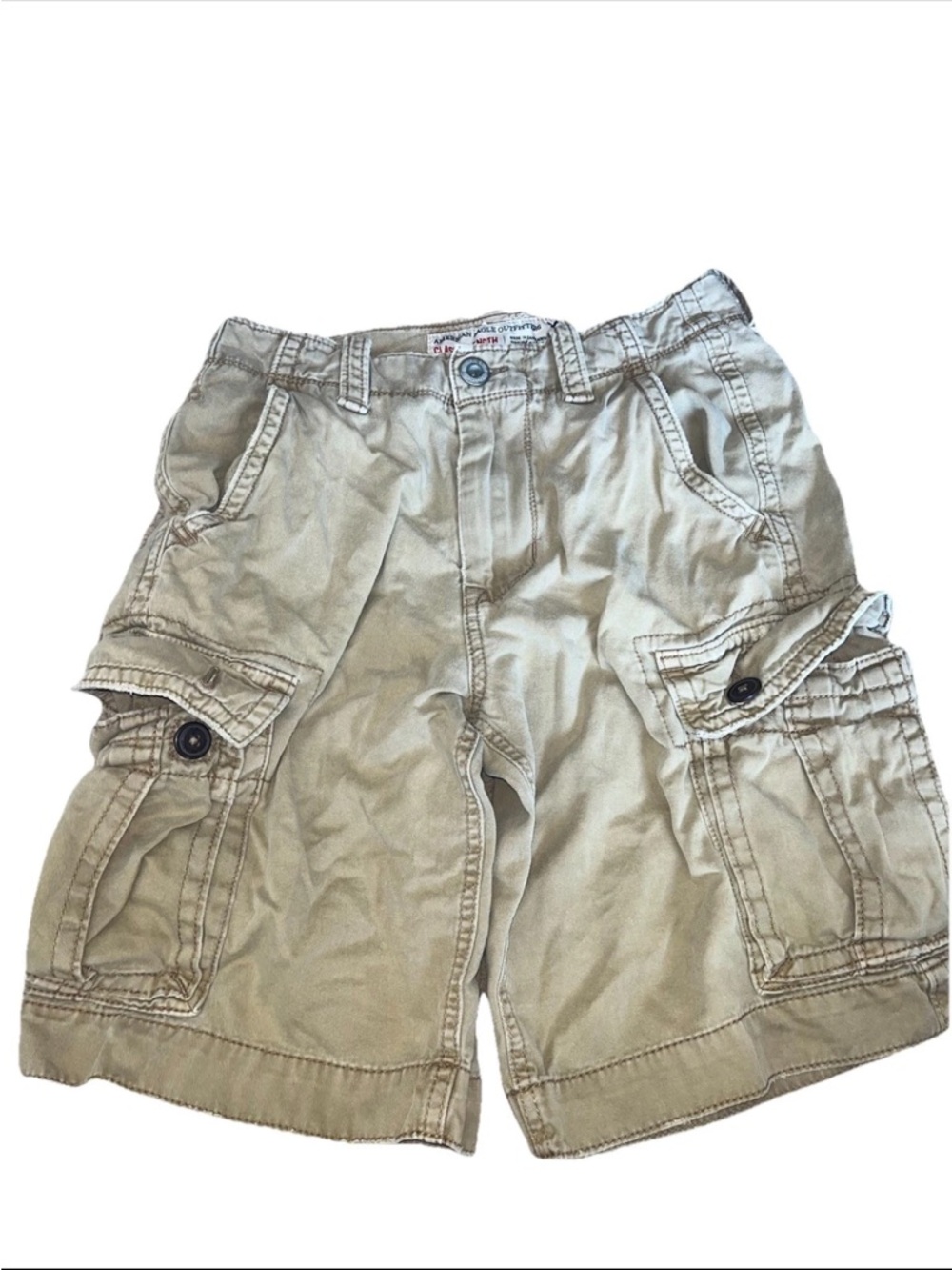 Vintage Y2K American Eagle Men’s Khaki Cargo Shorts Size 28
